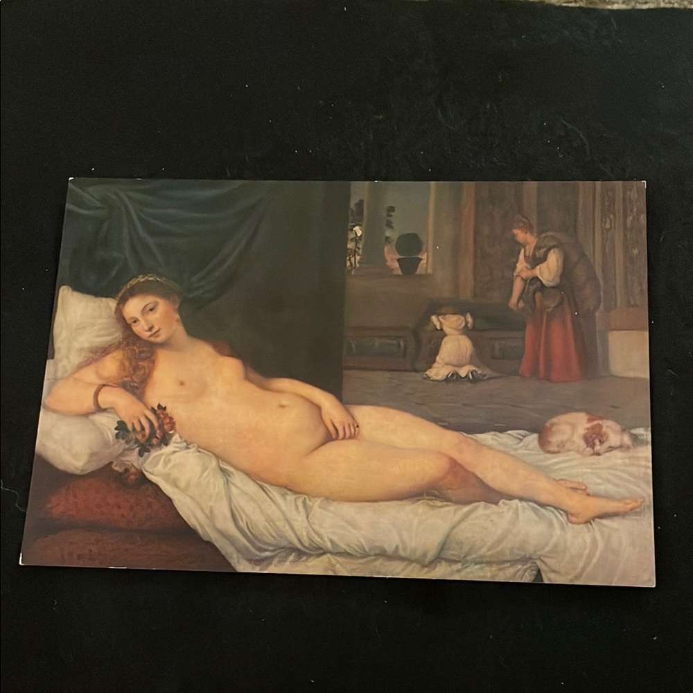 Venus of Urbino," an oil painting by Titian Postcard